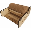 1 - smedi dozator Bi wrap NATURAL dozator s rolom 38 cm x 250 m - smeđi